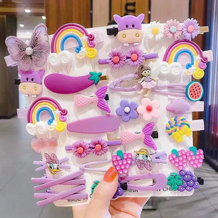 14 Pcs Baby Girl Colorful Hair Clip Set
