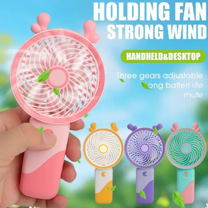 Compact Rechargeable Mini Handheld Fan – Portable Stylish USB Cooling Fan