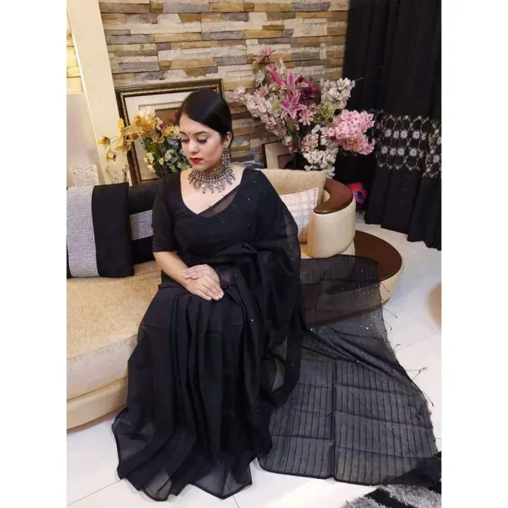 Tangail Tant Half Silk One Color Chumki Saree – Elegant Trendy Collection for Women All Season Wear