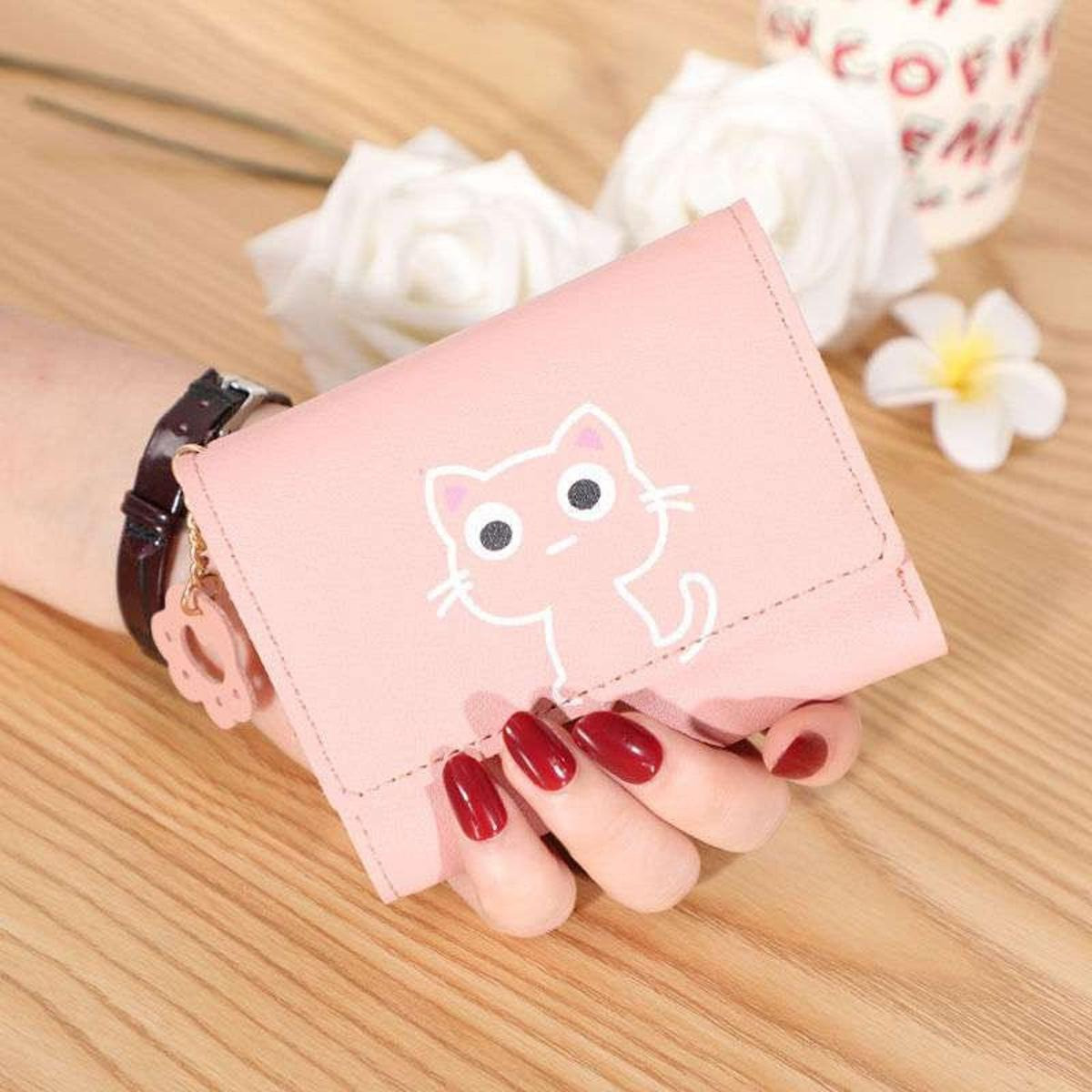 Women's Stylish PU Leather Coin Purse & Card Wallet – Compact & Trendy