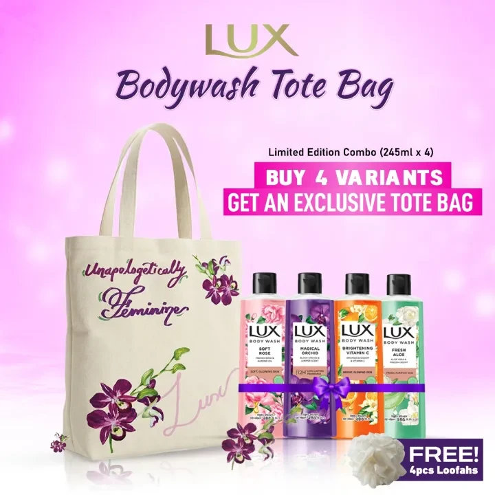 Lux Body Wash Combo Pack (4×245ml) – Free Exclusive Tote Bag Offer online in BD
